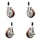 Service Caster 5 Inch 316SS Maroon Poly Swivel 1-3/8 Inch Expanding Stem Caster Brake SCC, 2PK SS316EX20S514-PPUB-MRN-2-TLB-2-138 - alternate 3